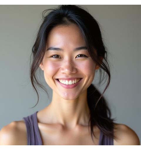 Akashi Flow Wellness instructor Yuki smiles warmly